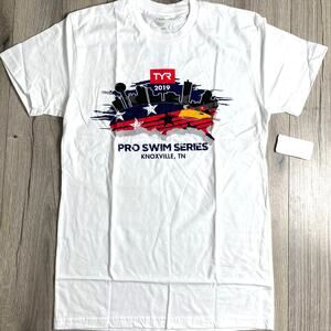 TYR Unisex Pro Swim Series 2019 Knoxville TN Short Sleeve Tshirt White - XS
